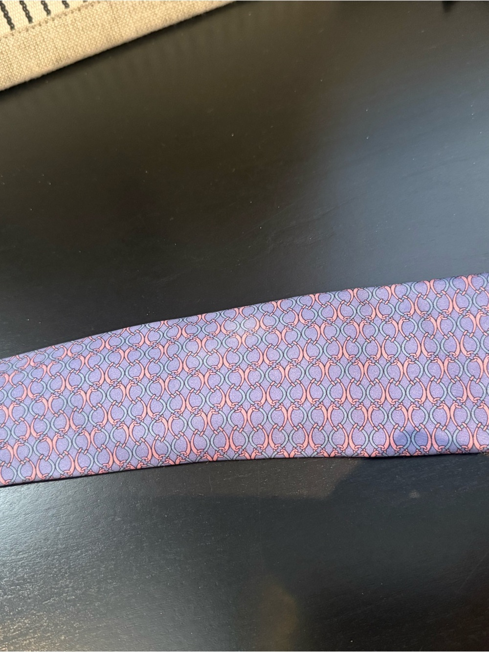 Vintage Hermes Men’s Silk Tie in Lavender Pink - Unbranded